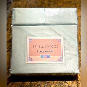 LULU & COCO Pastel Blue - 3 Piece Sheet Set